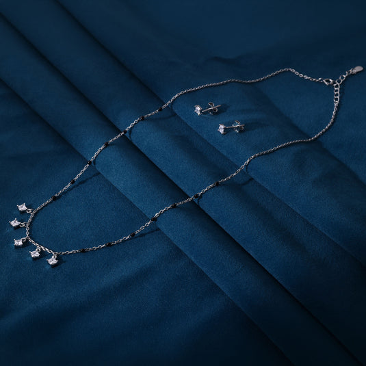 925 Silver Five-Stone Dangling Mangulsutra