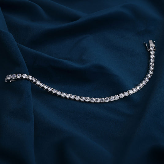 925 Silver Classic Thick Tennis Bracelet