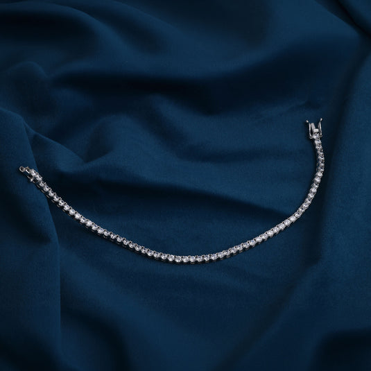 925 Silver Classic Minimal Tennis Bracelet