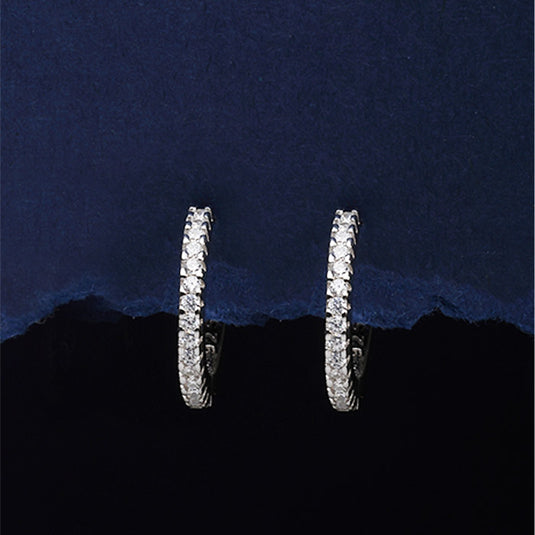 Slim Silver Bar Earrings