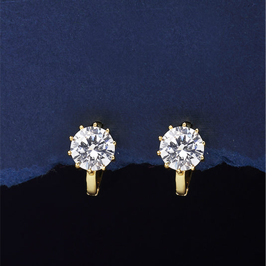 Solitaire Stud Earrings