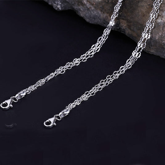 Dual Line Crystal Anklet
