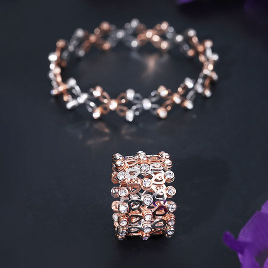 Bracelet with Crystal Hanging Design