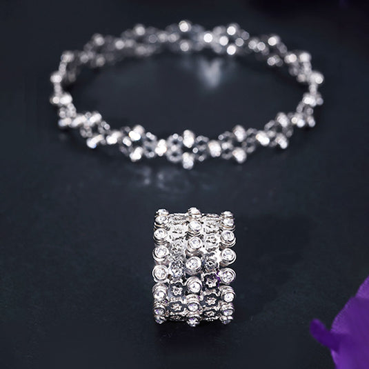 Bracelet with Vertical Crystal Drops
