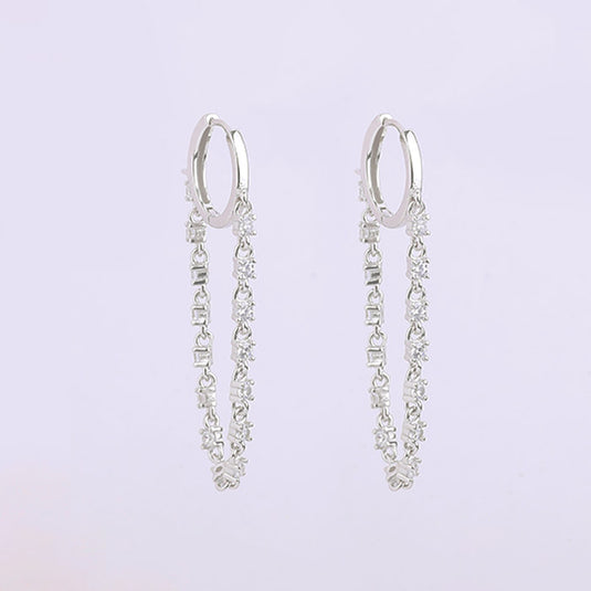 Long Vertical Drop Earrings