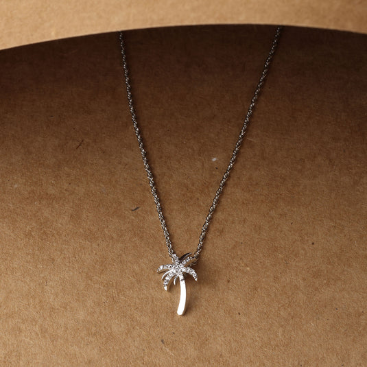 925 Silver Tropical Palm Tree Pendant