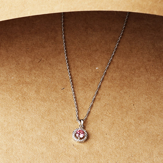 Tiny Disc Pendant Necklace