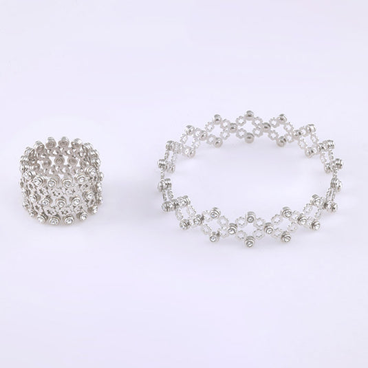 Bracelet with Vertical Crystal Drops