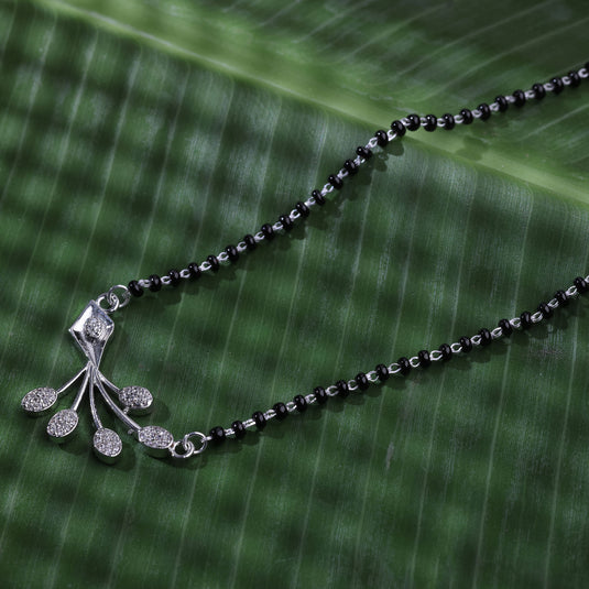 925 Silver Blooming Firework Mangalsutra