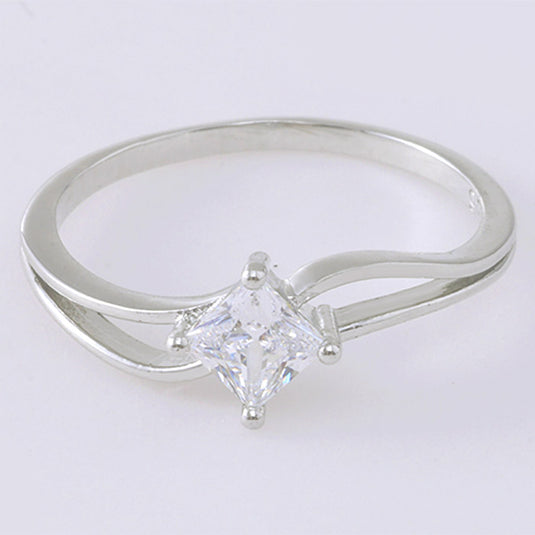 Twin Leaf Adjustable Silver Ring