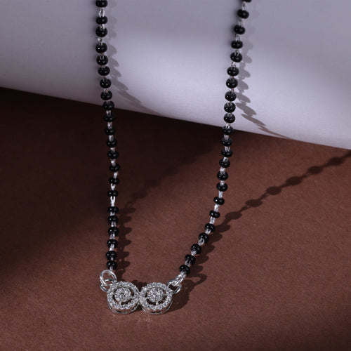 925 Silver Simple Studded Wati Mangalsutra
