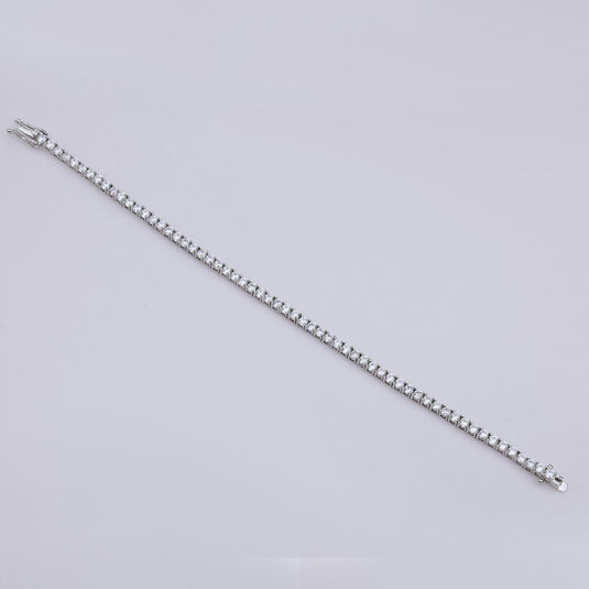 925 Silver Classic Minimal Tennis Bracelet
