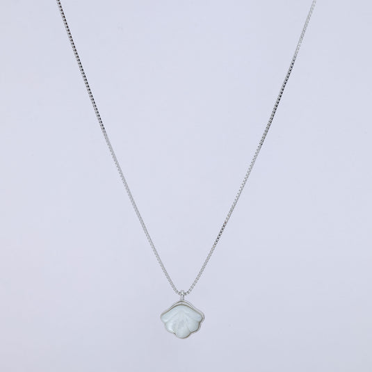 925 Silver White Inlay Shell Pendant