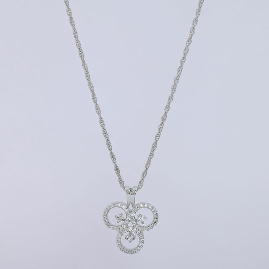 925 Silver Sparkling Trinity Cluster Pendant