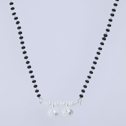 925 Silver Thick Spiral Wati Mangalsutra