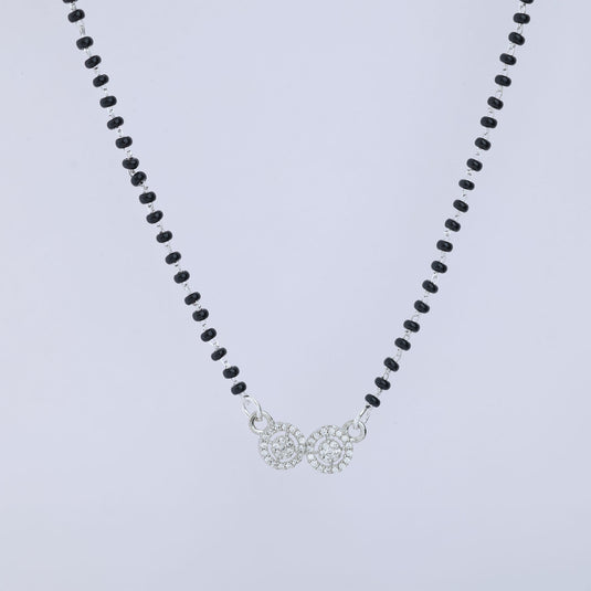 925 Silver Simple Studded Wati Mangalsutra