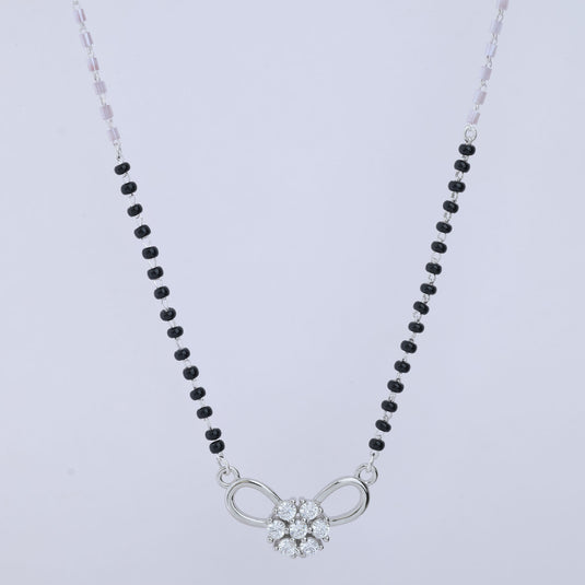 925 Silver Floral Infinity Mangalsutra
