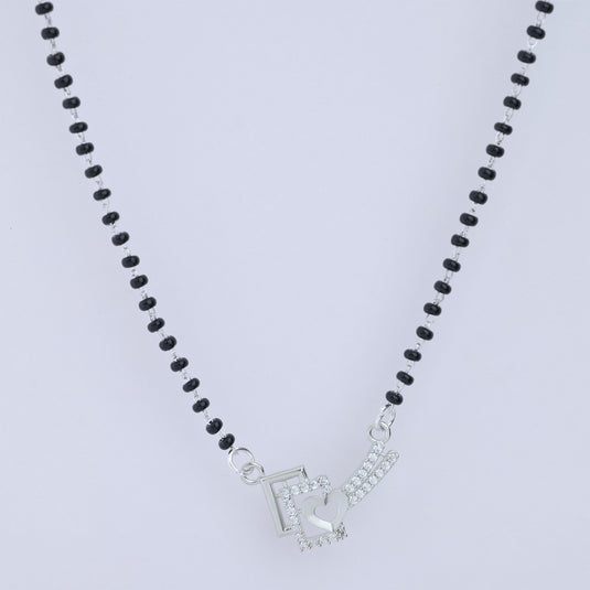 925 Silver Abstract Love Mangalsutra