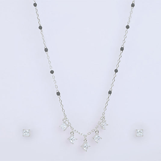 Fine Bead Layer Chain Necklace