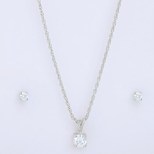 Small Disc Pendant Necklace Set