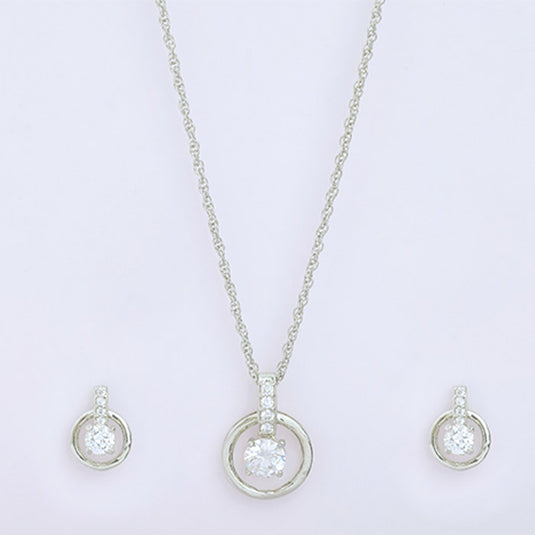 Classic Stone Pendant Necklace Set