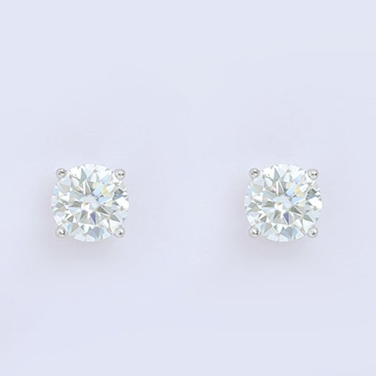 Single Crystal Stud Earrings