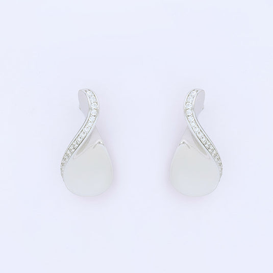 Teardrop Pearl Stud Earrings