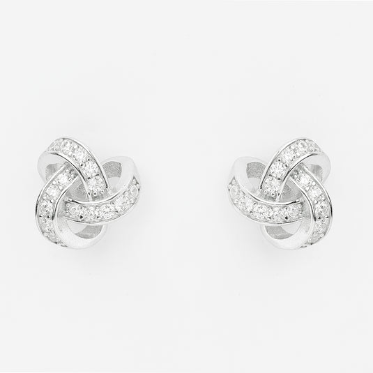 925 Silver Twisted Knot Earrings