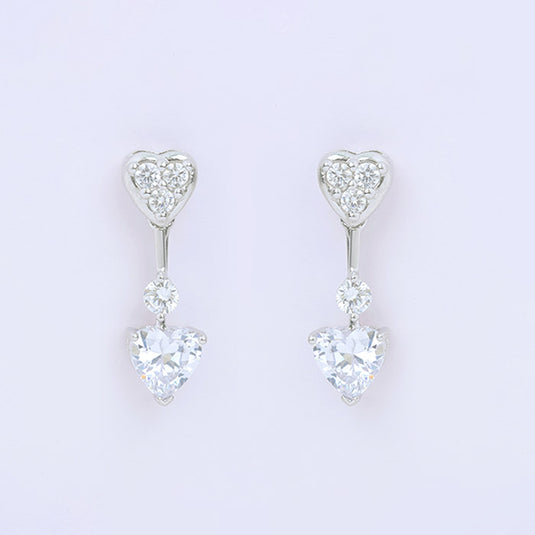 Heart Shape Crystal Earrings