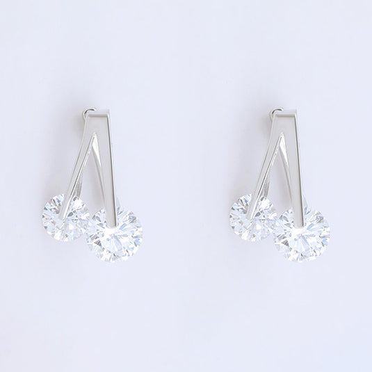 Hanging Crystal Cluster Earrings