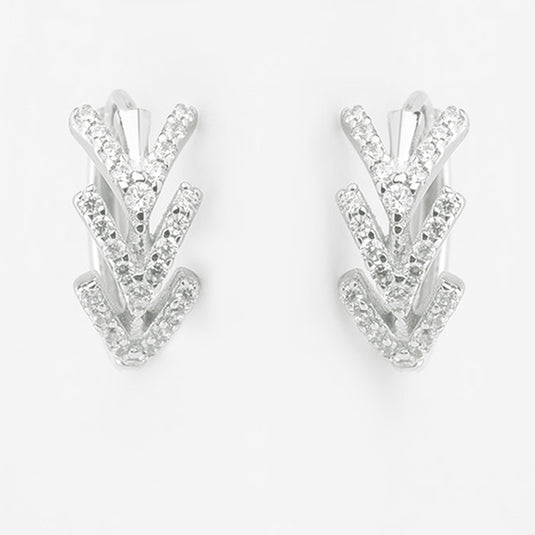Leaf Design Stud Earrings