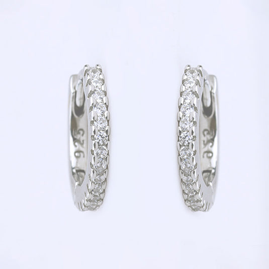 Slim Silver Bar Earrings