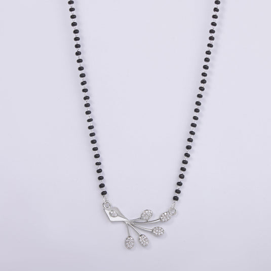 925 Silver Blooming Firework Mangalsutra