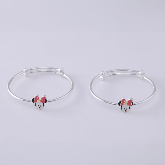 925 Silver Enamel Minnie Mouse Baby Kada