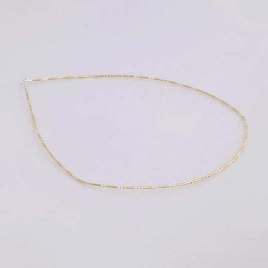 Long Minimal Silver Necklace