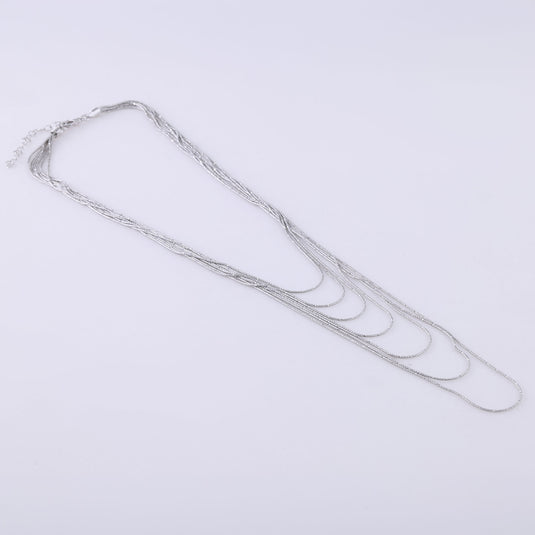 925 Silver Multi-Layer Long Chain