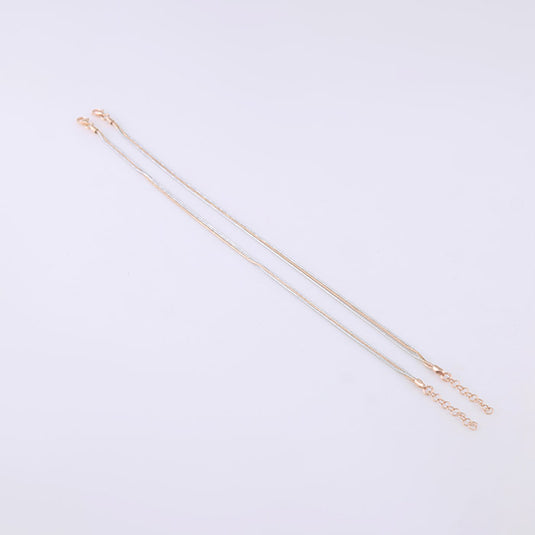 Double Chain Silver Anklet