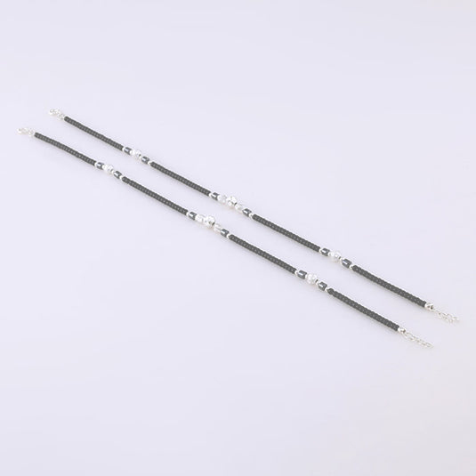 Plain Black Thread Anklet