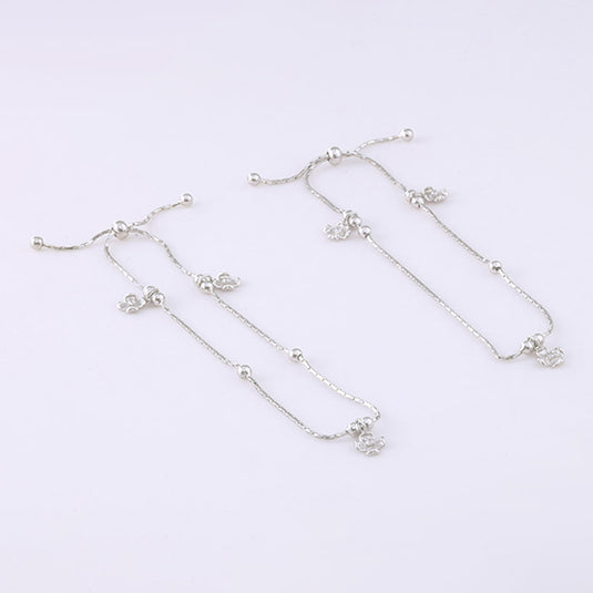 Slim Silver Chain Anklet